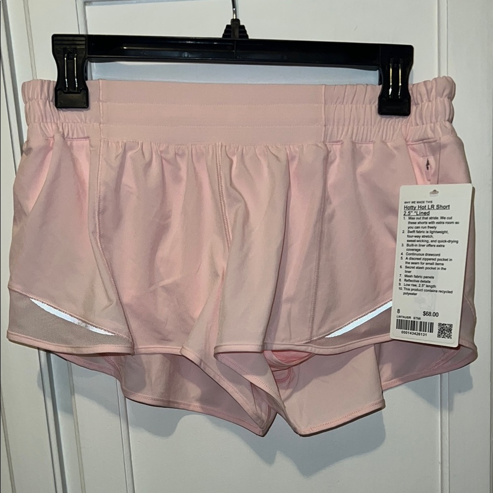 lululemon athletica Pink Athletic Shorts with Elastic Waistband
